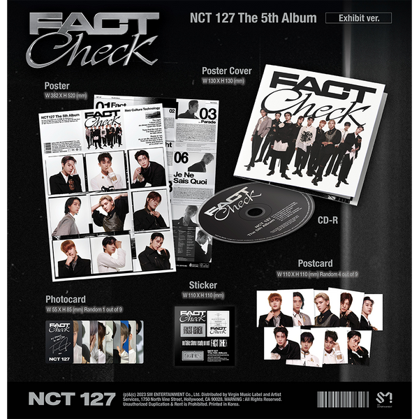 NCT 127 The 5th Album 'Fact Check' (D2C Exclusive Poster Ver 