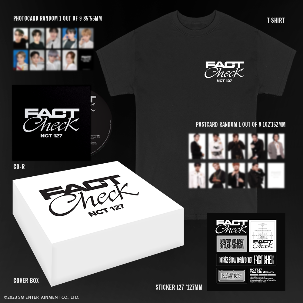 NCT 127 The 5th Album 'Fact Check' T-Shirt Deluxe Box