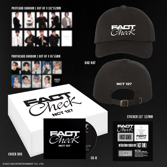 NCT 127 The 5th Album 'Fact Check' Dad Hat Deluxe Box