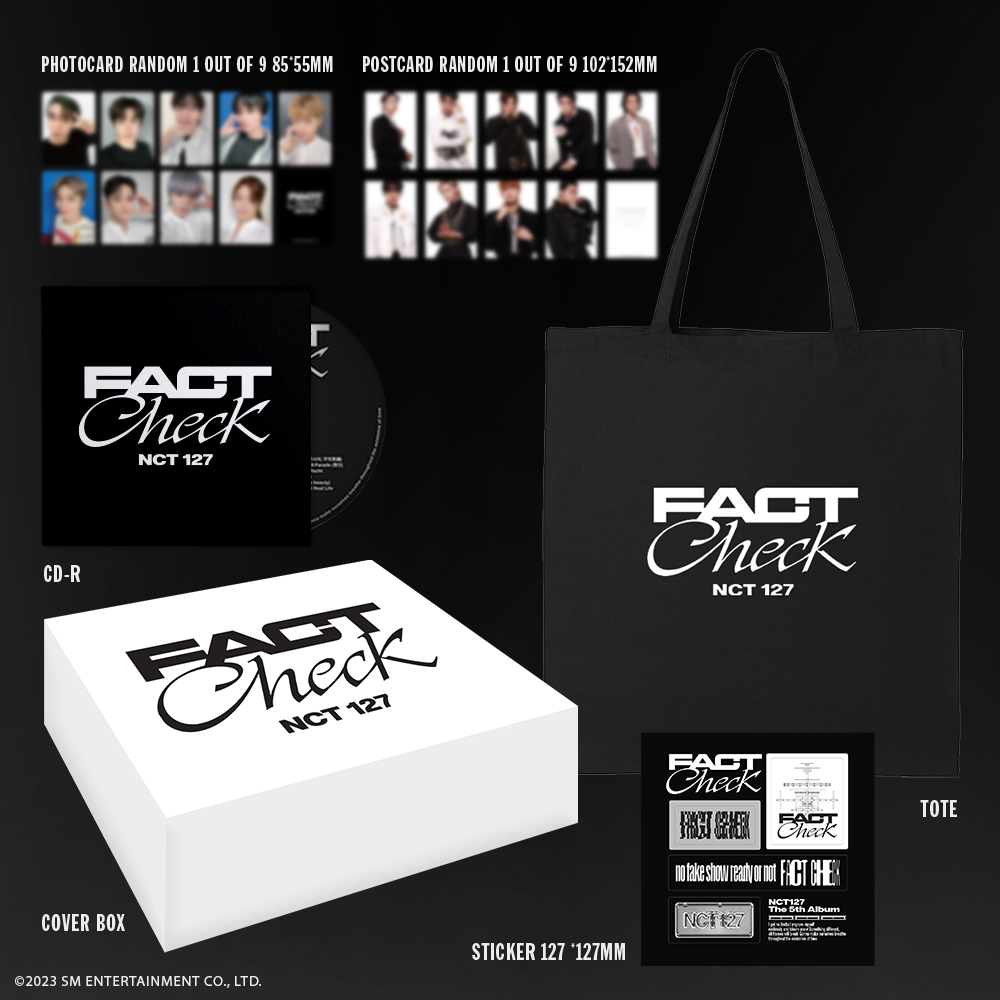NCT 127 The 5th Album 'Fact Check' Tote Bag Deluxe Box