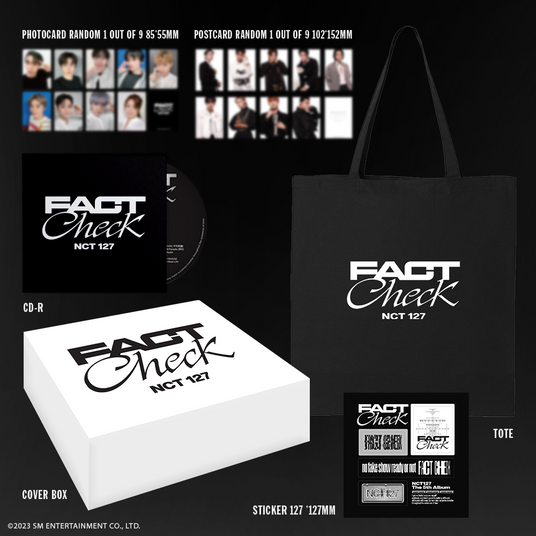 NCT 127 The 5th Album 'Fact Check' Tote Bag Deluxe Box