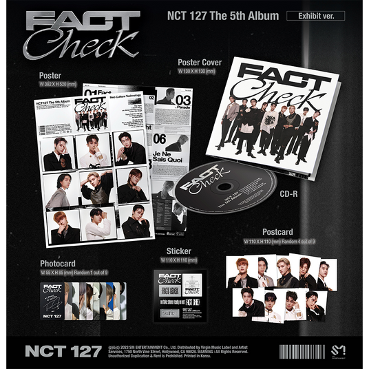 NCT 127 The 5th Album 'Fact Check' (D2C Exclusive Poster Ver.)