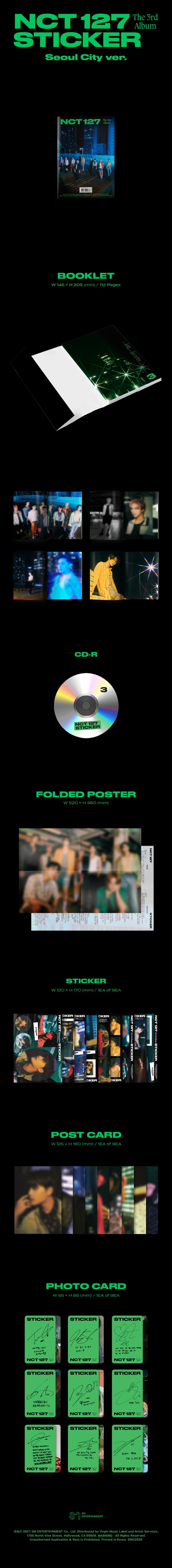 NCT 127 The 3rd Album 'Sticker' (Seoul CityVer.) Packshot