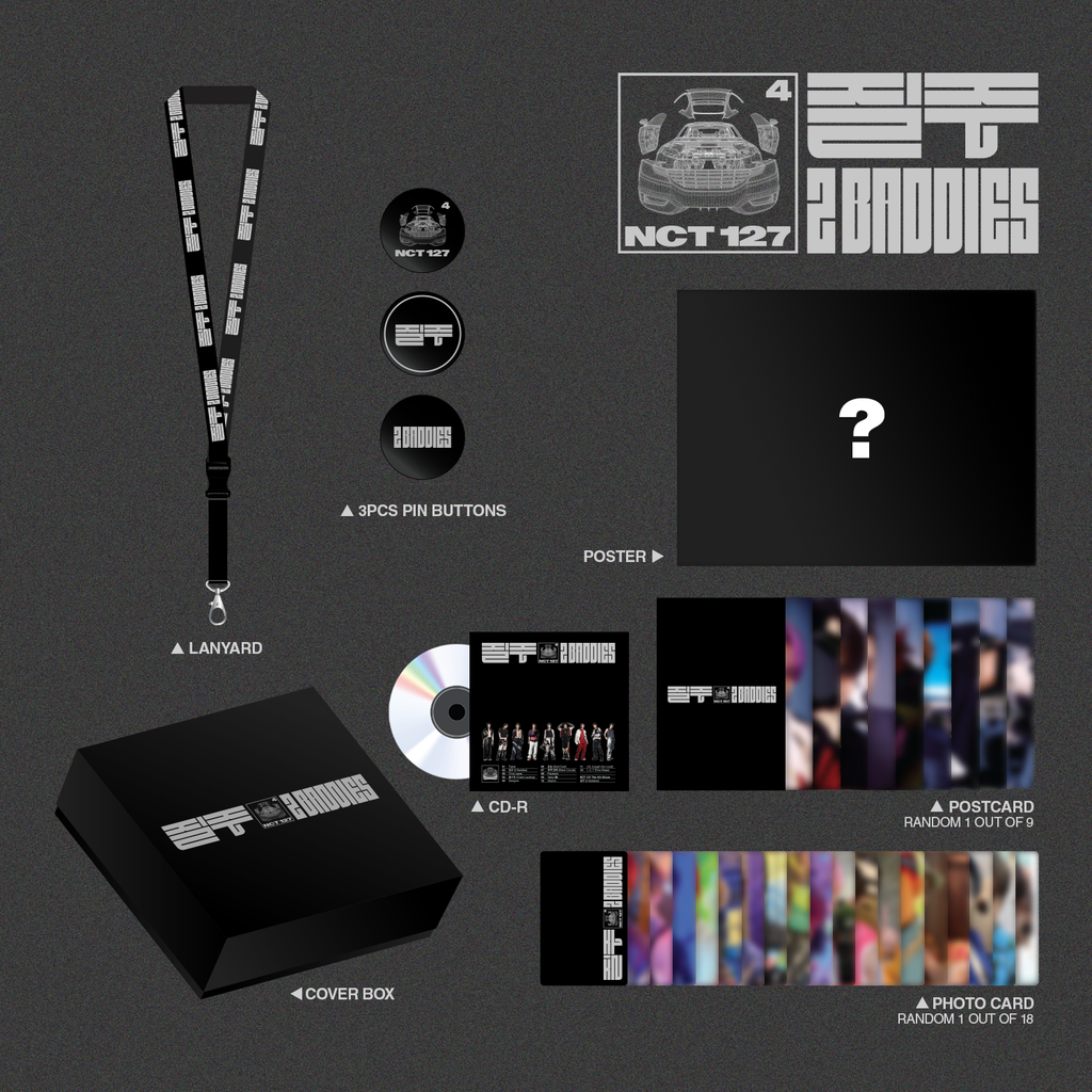 NCT 127 질주 2 Baddies Lanyard + Buttons Set Deluxe Box